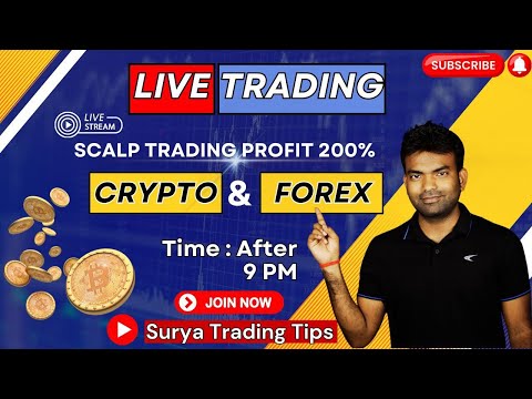 Daily Profit From Crypto & Forex Live || Market Analysis & Live Trading || Surya Trading Tips