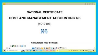 COST AND MANAGEMENT ACCOUNTING N6 STANDARD COSTING LABOUR RATE VARIANCE