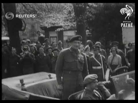 Field Marshal Bernard "Monty" Montgomery leaves the British Army of the Rhine one year aft...(1946)