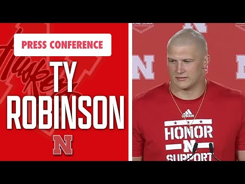 Nebraska Football DL Ty Robinson speaks following 27-20 loss vs UCLA I HuskerOnline I GBR