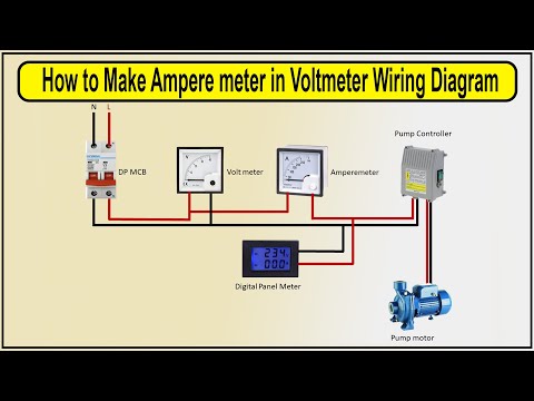 How to Make Ampere meter in Voltmeter Wiring Diagram | single phase motor connection