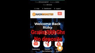 Baru websit mining bitcoin Gratis 300 GHs no deposit