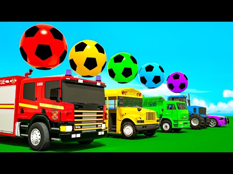 Color Balls & Sing a Song! | Baby Shark - soccer balls and slides - Baby Nursery Rhymes & Kids Songs