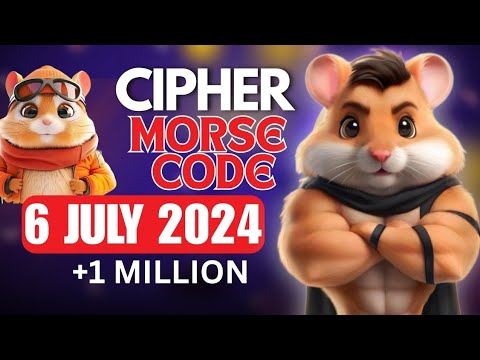 6 July Hamster Kombat Daily Cipher Morse Code || Claim 1,000,000 Coins Task Reward