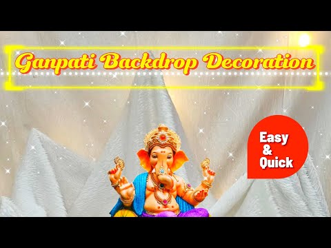 Pooja Backdrop Decoration \  Ganpati  Decoration Ideas For Home | Easy & Simple | Festival