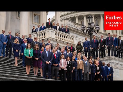 Newly-Elected Members Of the 119th Congress Class Pose For Photo On The Capitol Steps