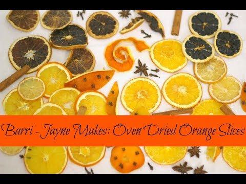 How to make plain & glazed oven dried orange & lemon slices for festive crafts