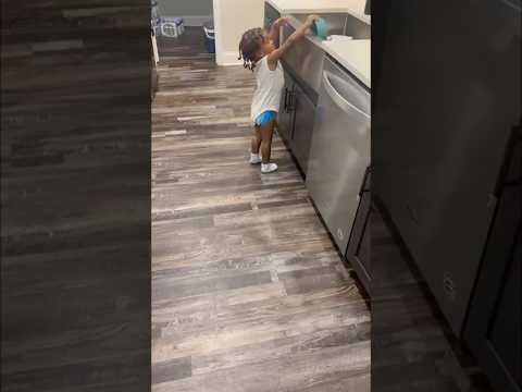 Big boy puts his dish in the sink! #familyvlog #babyboy #toddlers #funny #mom #bigboy #fypシ゚viral