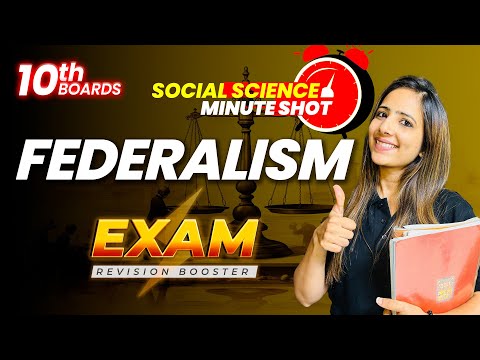 Federalism Exam Booster for SST | Class 10th Social Science Board Exam 2024-25 Reema Maam