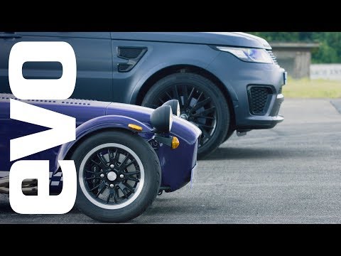 Range Rover Sport SVR v Caterham Seven 360R | evo drag races