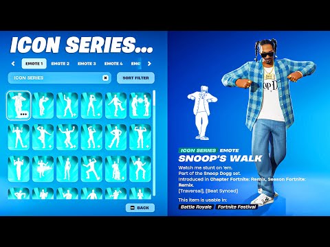 ALL NEW ICON SERIES DANCES & EMOTES IN FORTNITE