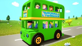 Wheels On The Bus Go Round And Round, Nursery Rhymes and Vehicle Songs for Kids