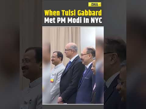 When Tulsi Gabbard Met PM Modi In New York #tulsigabbard #pmmodi #newyork #shorts #viralshorts