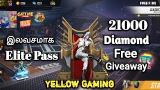 Garena Freefire Free Diamond Free Elite Pass Giveaway Yellow Gaming