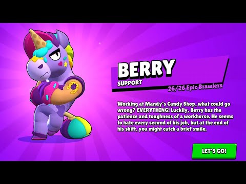 Brawl Stars Berry Unlocked Max level Gameplay