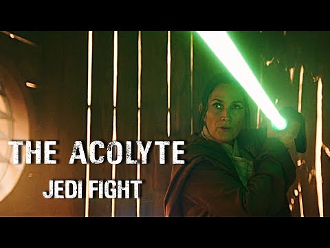 The Acolyte Jedi fight episode one | Carrie-Anne Moss in acolyte