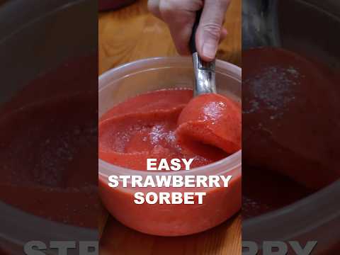 Easy Strawberry Sorbet