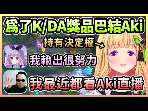 K/DA獎品由大家一同投票決定，XQQ一發現決定權在Aki身上立刻使出絕招w【アキロゼ/亞綺羅森×魔界ノりりむ】【Hololive中文】