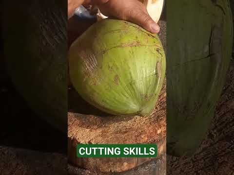 SUPER FANTASTIC COCONUT CUTTING SKILLS #satisfying #streetfood #youtubeshorts #viralshorts #gatchie