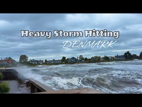 Heavy Widespread Flooding Storm Hitting Denmark 🇩🇰 Beaches | 20 October 2023 | Storm Surge #babet