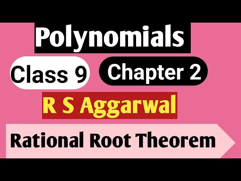 Rational Root Theorem || Class 9 Chapter 2 Polynomials || #video