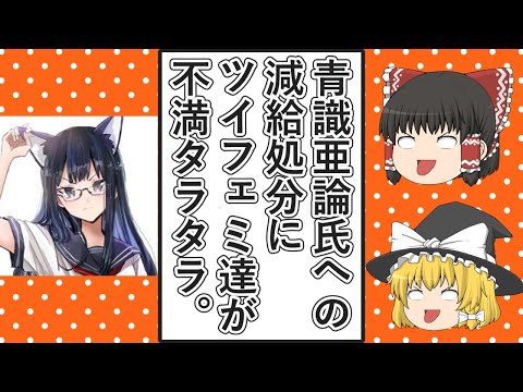 【ゆっくり動画解説】徳島県職員の青識亜論氏が減給2か月の処分を食らった事へのツイフェミ達の発言をまとめてみた