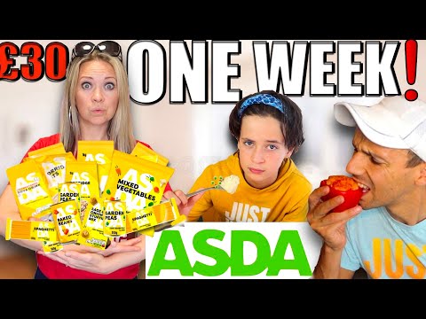 Only EATING cheap ASDA food for ONE WEEK *£30 grocery shop!