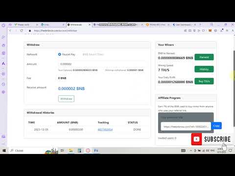 free Binance faucet minig | Mine BNB for free - faucetpay wallet withdraw proof