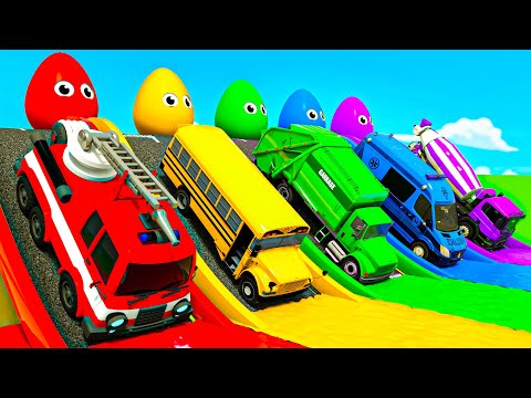 Bingo Song + Wheels On the Bus - Big eggs and colored soccer balls-Baby Nursery Rhymes & Kids Songs