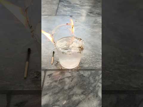 Lightning A Plastic Glass On Fire With Water Inside It #ytshorts #experiment #fire