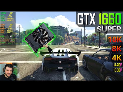 GTX 1660 Super in GTA 5 - 1080p, 1440p, 4K, 8K and 10K!!