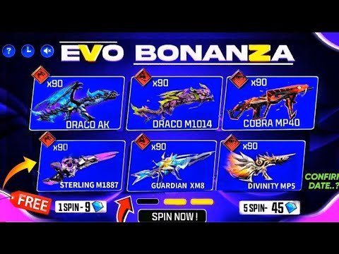 All Evo Gun Return Event Free Fire | Evo Bonanza Confirm Date | Free Fire New Event | FF New Event