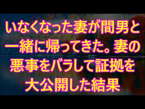 いなくなった妻が間男と一緒に帰ってきた。妻の悪事をバラして証拠を大公開した結果