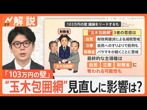 「103万円の壁」“玉木包囲網”で見直しに影響？、自民・立民・財務省 3者の思惑は…【Nスタ解説】｜TBS NEWS DIG