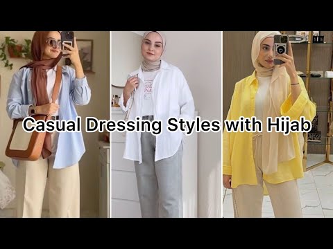 Casual Dressing Ideas with Hijab for girls|Jeans shirt with hijab styles|Hijab styles