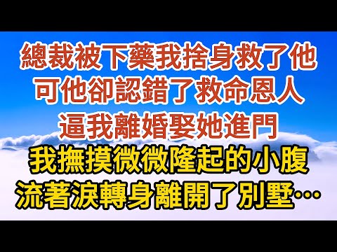 【完結】總裁被下藥我舍身救了他，可他卻認錯了救命恩人，逼我離婚娶她進門，我撫摸微微隆起的小腹，流著淚轉身離開了別墅#爱情#故事#人生感悟 #情感故事 #家庭#婚姻一口氣看完