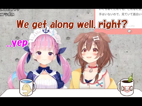 [Hololive] Lol. Korone & Aqua's awkward collab stream.[Eng sub]