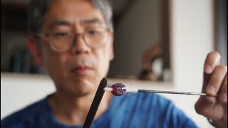 The Process of Making Glass Beads Necklace, A Traditional Technique Handed Down for 400 Years.