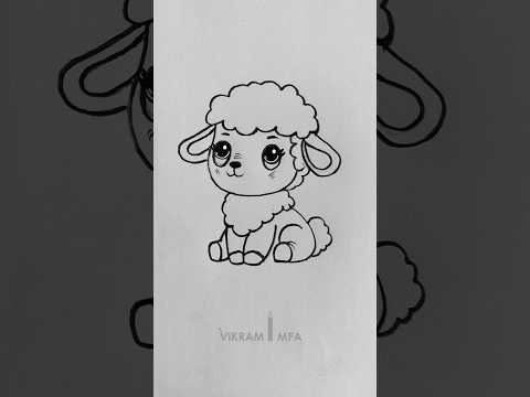 How to draw sheep drawing // easy step by step