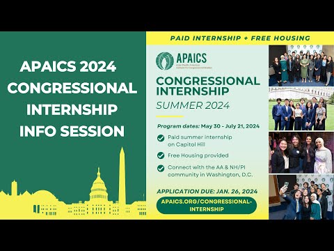 APAICS 2024 Summer Congressional Internship Info Session