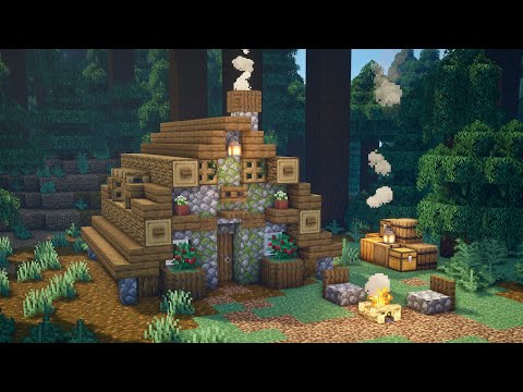 Minecraft | How to Build an Easy Starter Cabin | Tutorial