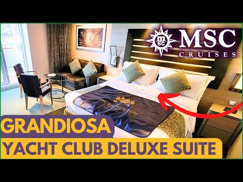 MSC Grandiosa Yacht Club, Deluxe Suite Cabin Tour