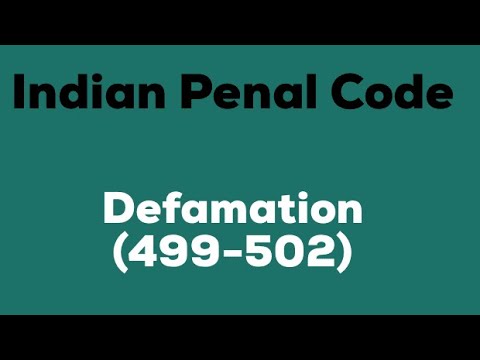 Defamation || IPC