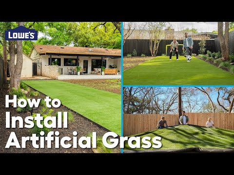 How to Install Synthetic Turf | Blending Backyard Makeover How-to's