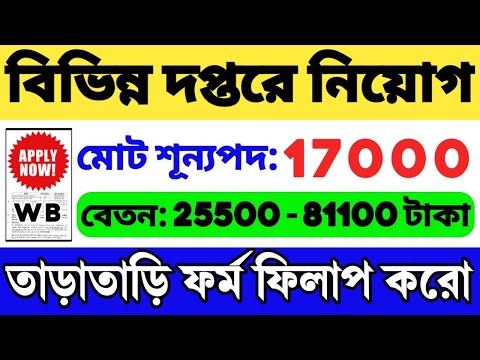 বিপুল শূন্যপদে নিয়োগ | New Government Job 2024 | Group B & C Post |  WB Job 2024 | WB Vacancy 2024