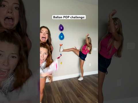 Ballon POP challenge!! 👀🎈🤣 | Triple Charm #shorts