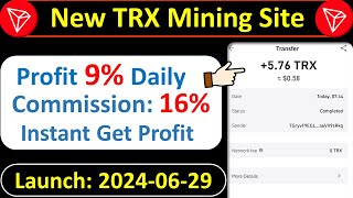 New Trx Mining Site Today | New Tron mining site 2024, Best TRX mining site today, Cloud mining site