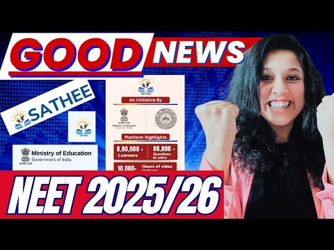 NCERT Launches SATHEE for NEET and JEE 2025/26 Students! NEET 2025 VANI MAAM