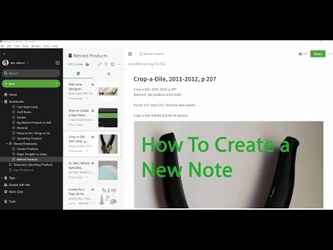 How to create a new Evernote note