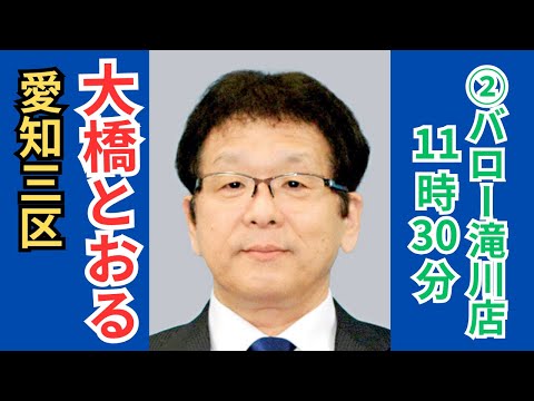 #日本保守党 東海ブロック #大橋とおる 愛知三区 2024年10月20日 ②バロー滝川 11時30分～